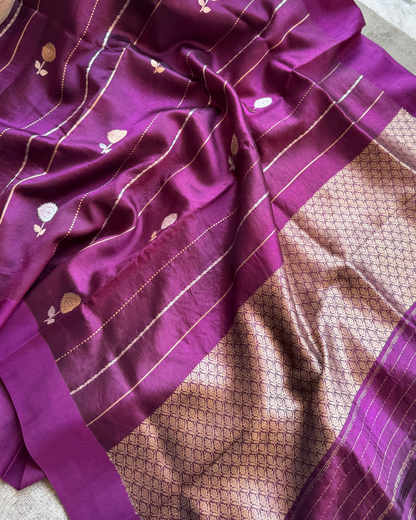 Deep Pink Pure Raw Mango Silk