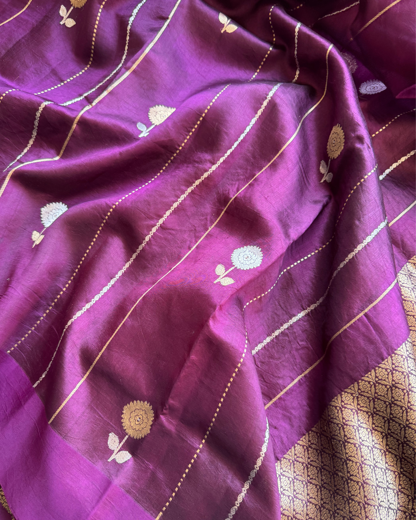 Deep Pink Pure Raw Mango Silk