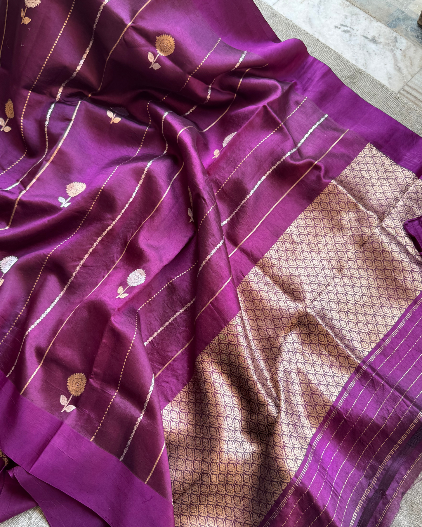 Deep Pink Pure Raw Mango Silk