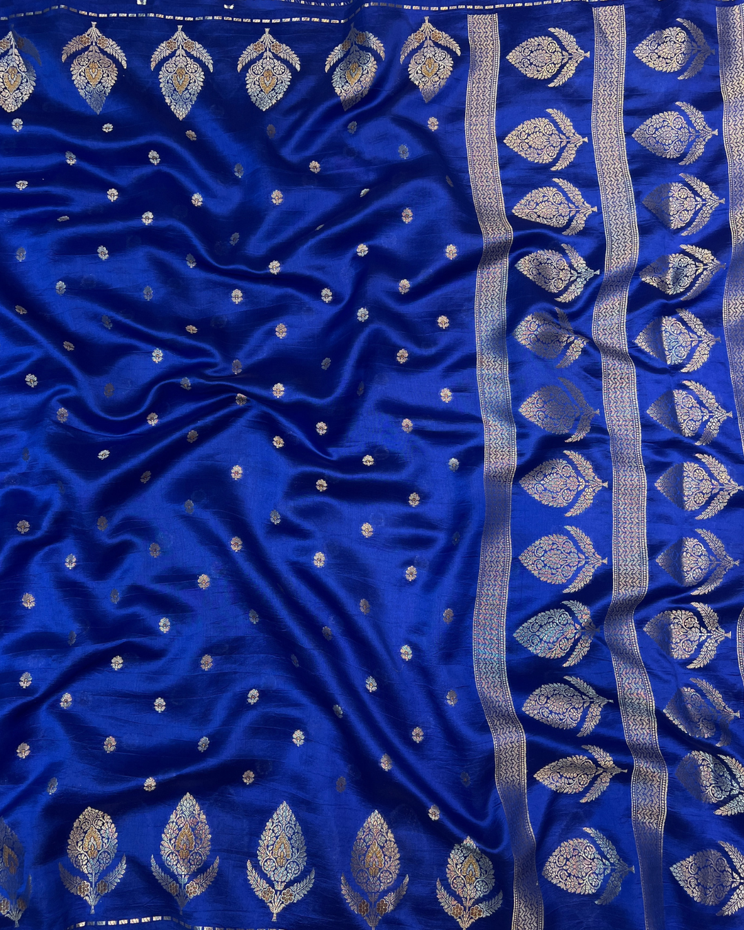 Night Blue Raw Mango Saree