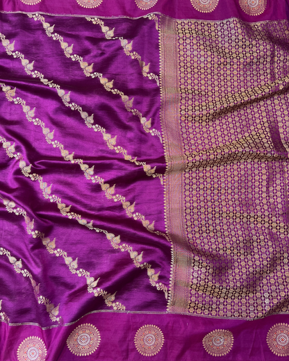 Raspberry Pink  Raw Mango Saree