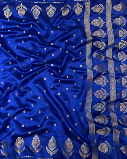 Night Blue Raw Mango Saree