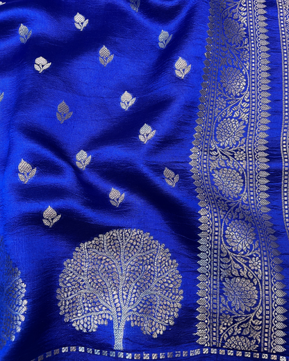 Night Blue Raw Mango Saree