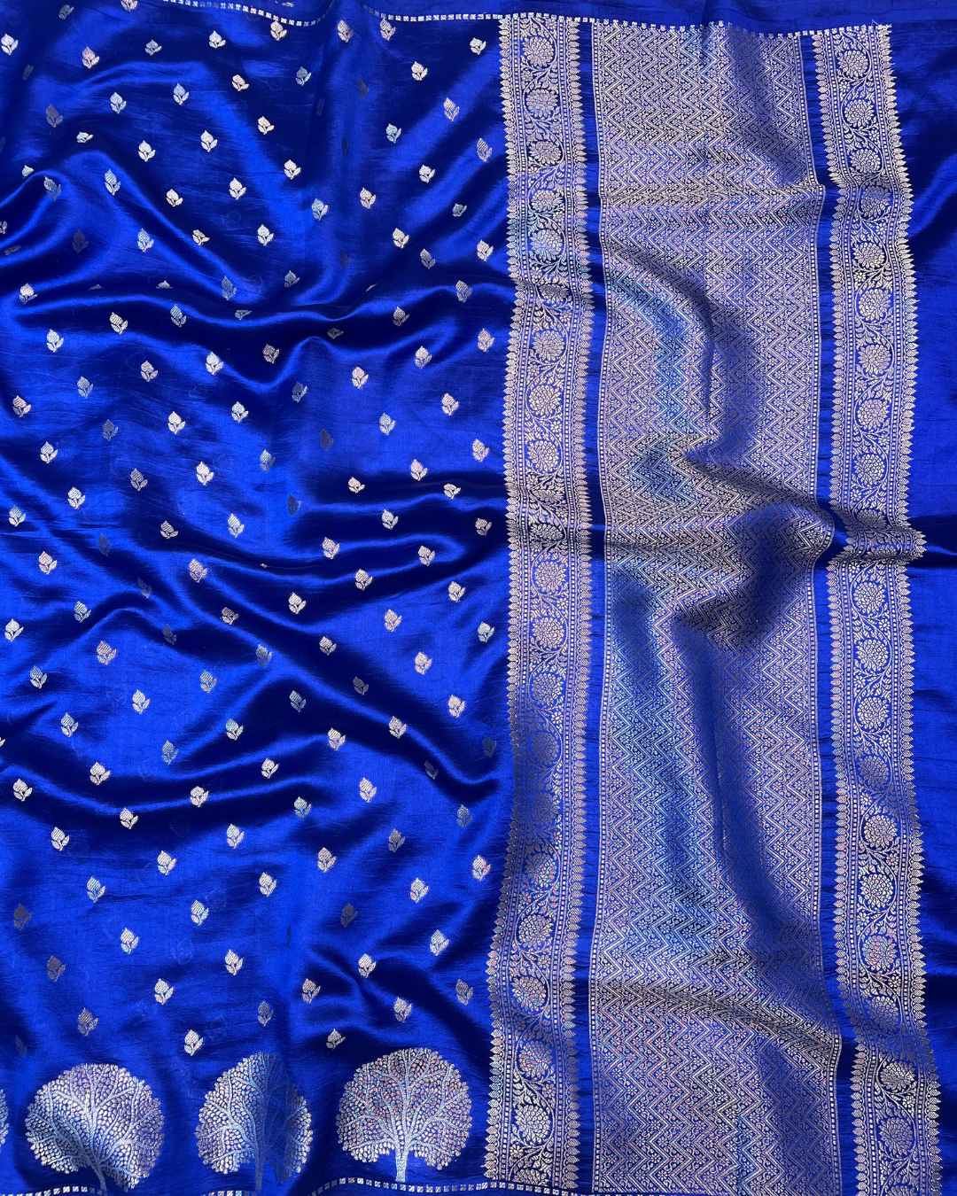 Night Blue Raw Mango Saree