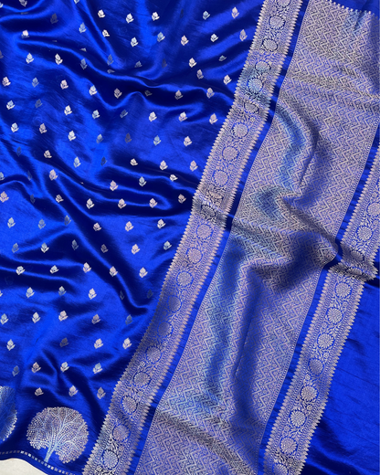 Night Blue Raw Mango Saree