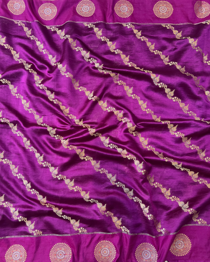 Raspberry Pink  Raw Mango Saree