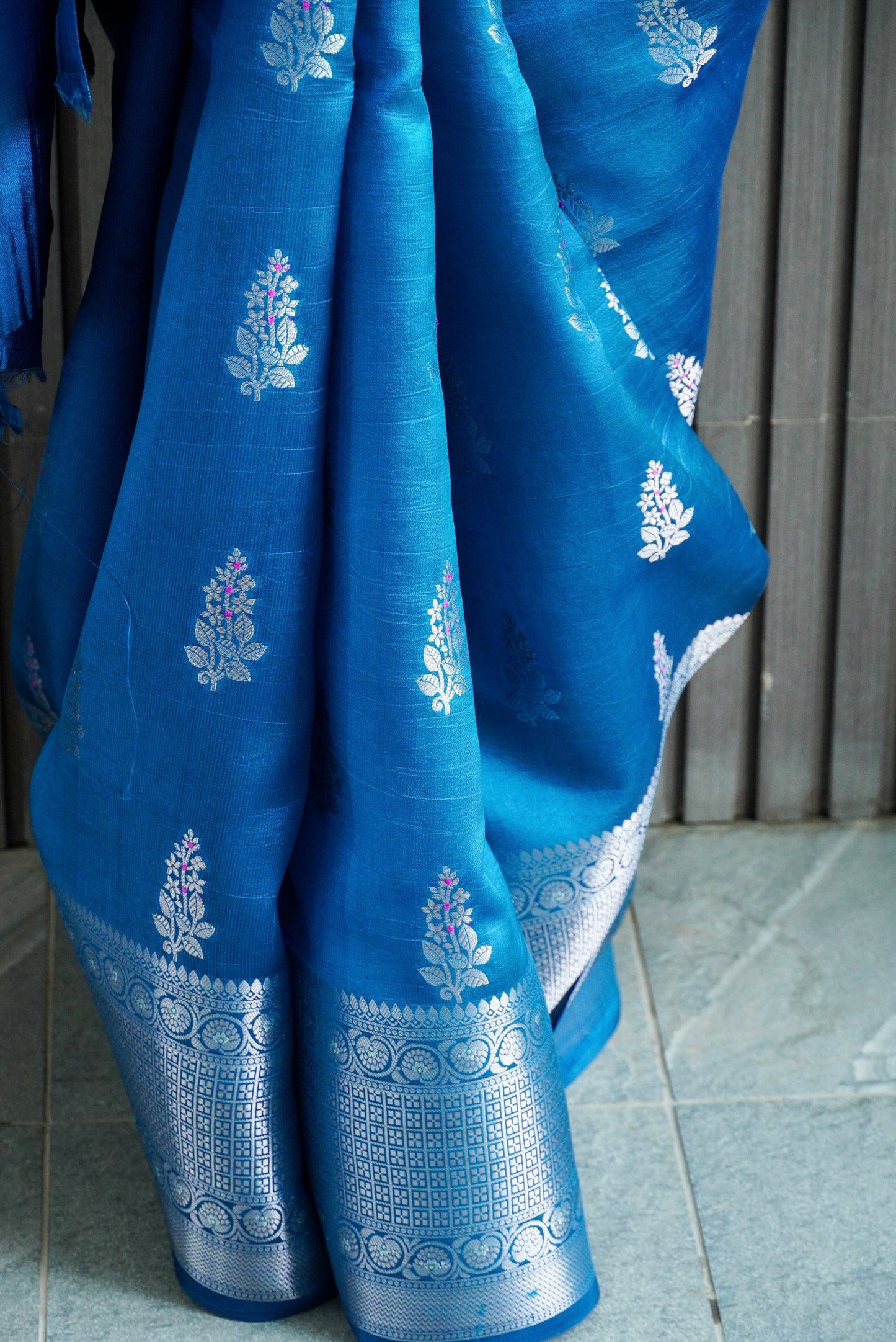 Royal Blue Raw Mango - Ethereal Silk