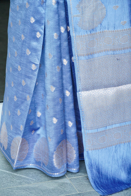 Silk Blue Raw Mango - Ethereal Silk